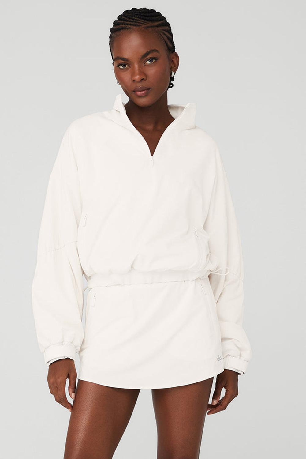 Ivory Women Alo Yoga Cropped Elevation Coverup | Australia  52739-TODX