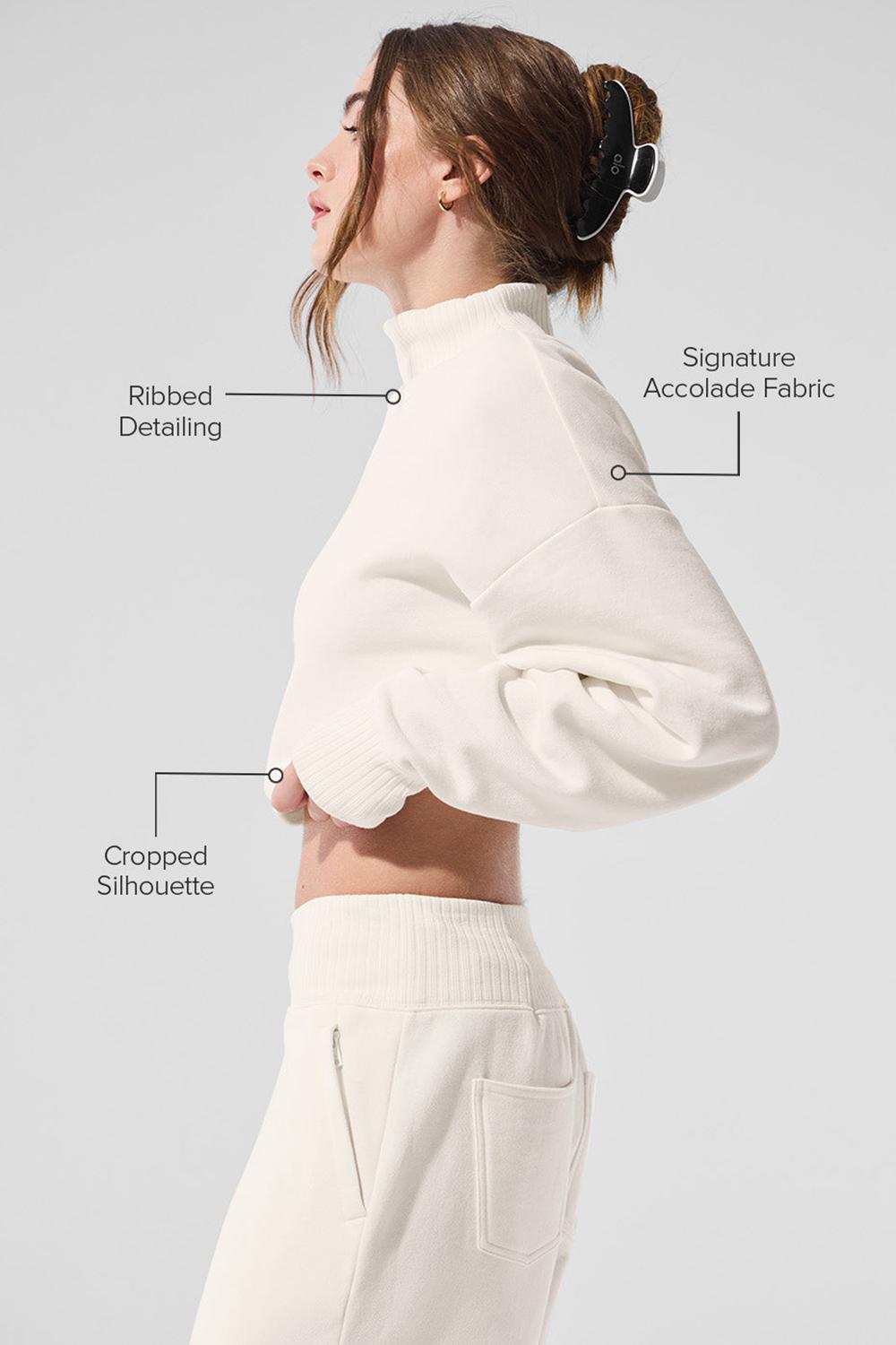 Ivory Women Alo Yoga Cropped Serenity Coverup | Australia  24861-NYKJ