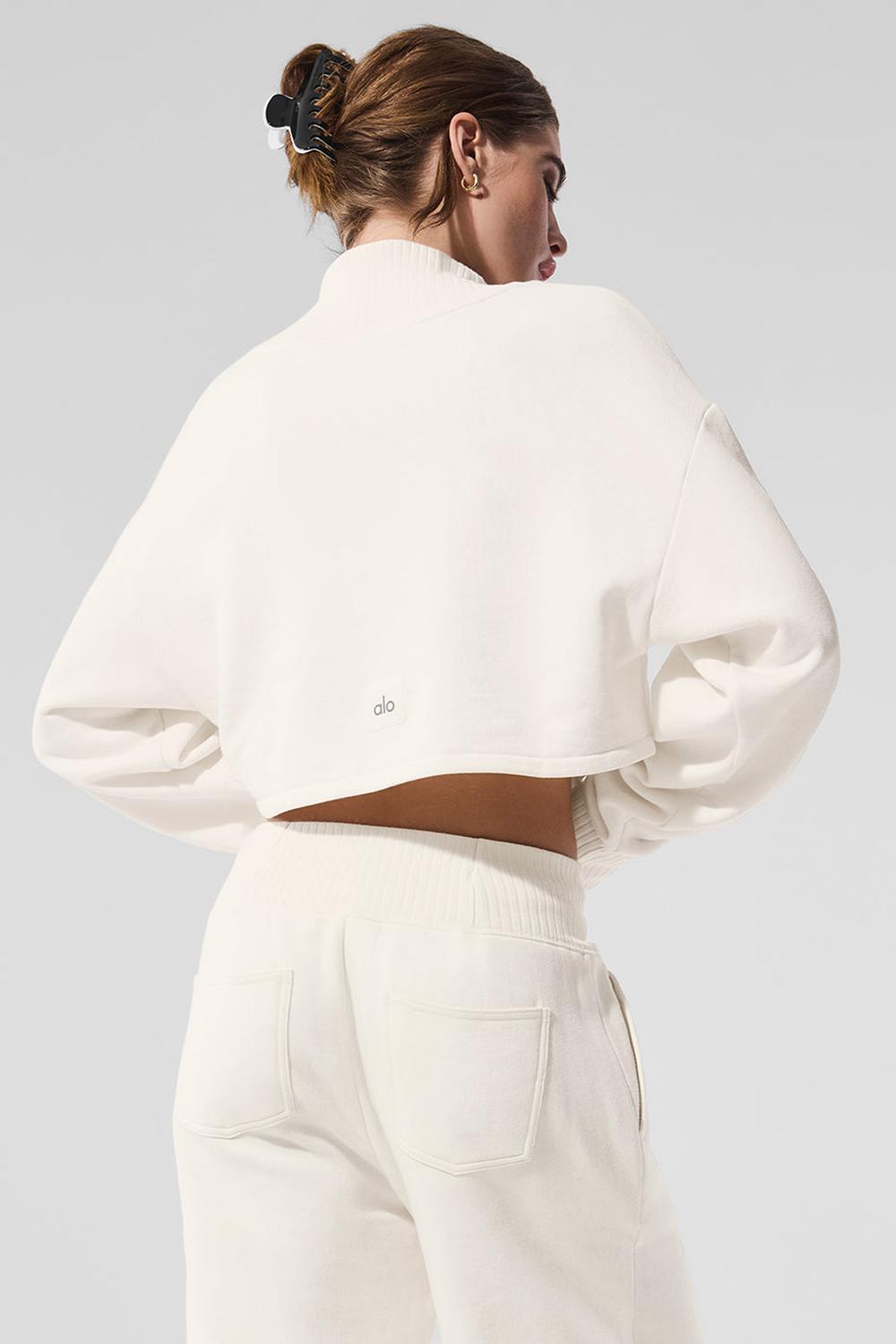 Ivory Women Alo Yoga Cropped Serenity Coverup | Australia  24861-NYKJ