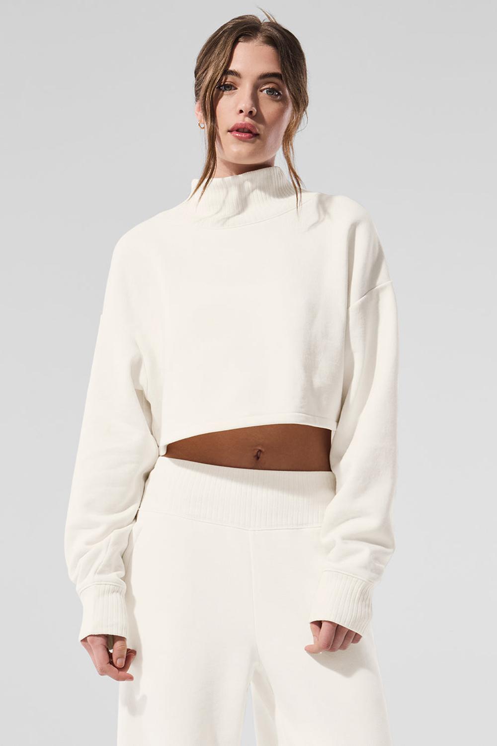 Ivory Women Alo Yoga Cropped Serenity Coverup | Australia  24861-NYKJ