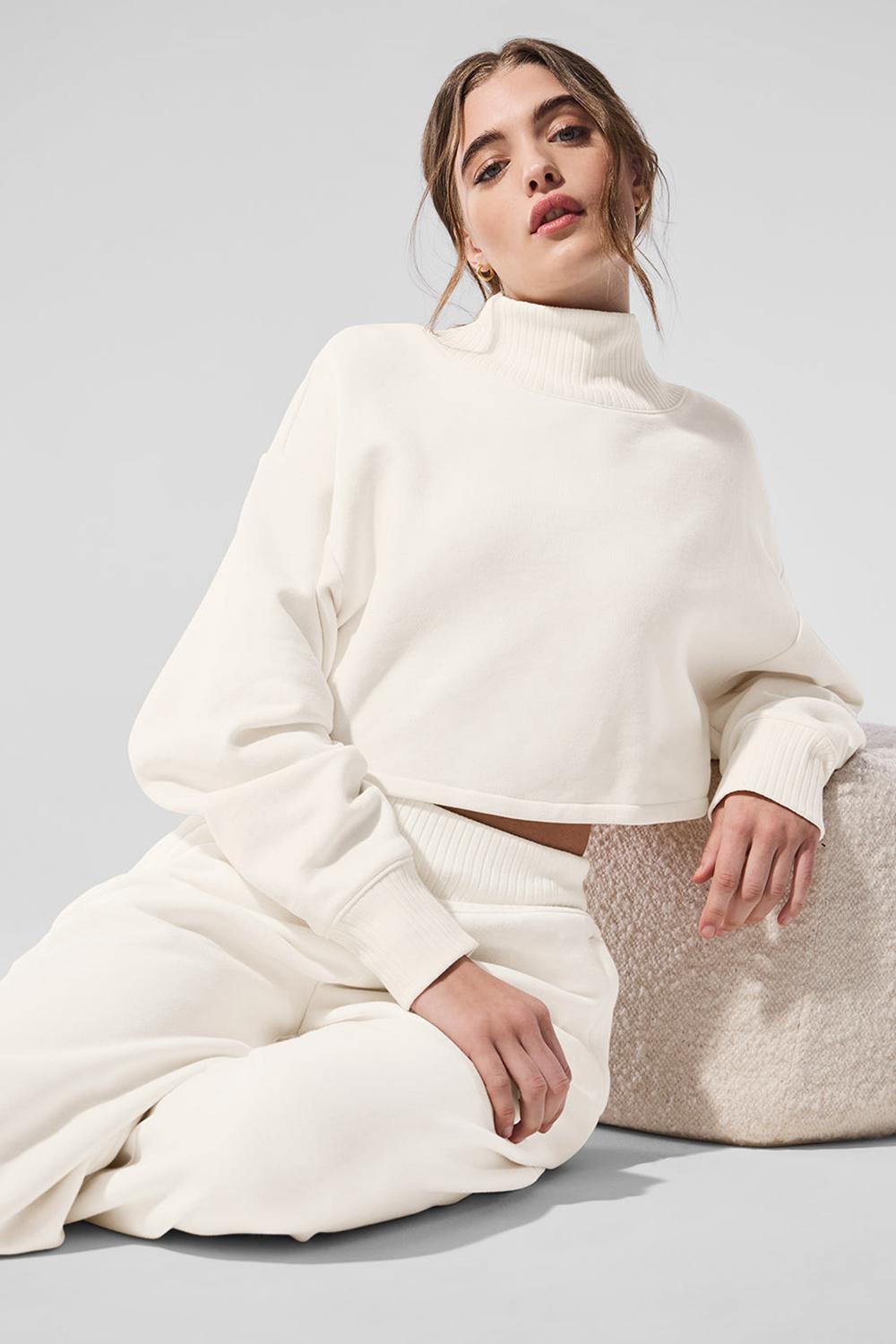 Ivory Women Alo Yoga Cropped Serenity Coverup | Australia  24861-NYKJ