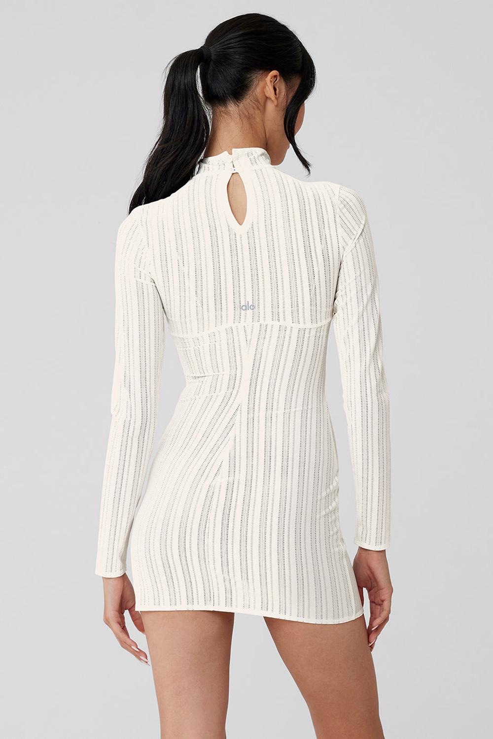 Ivory Women Alo Yoga Euphoria Long Sleeve Dress | Australia  60782-GMAD