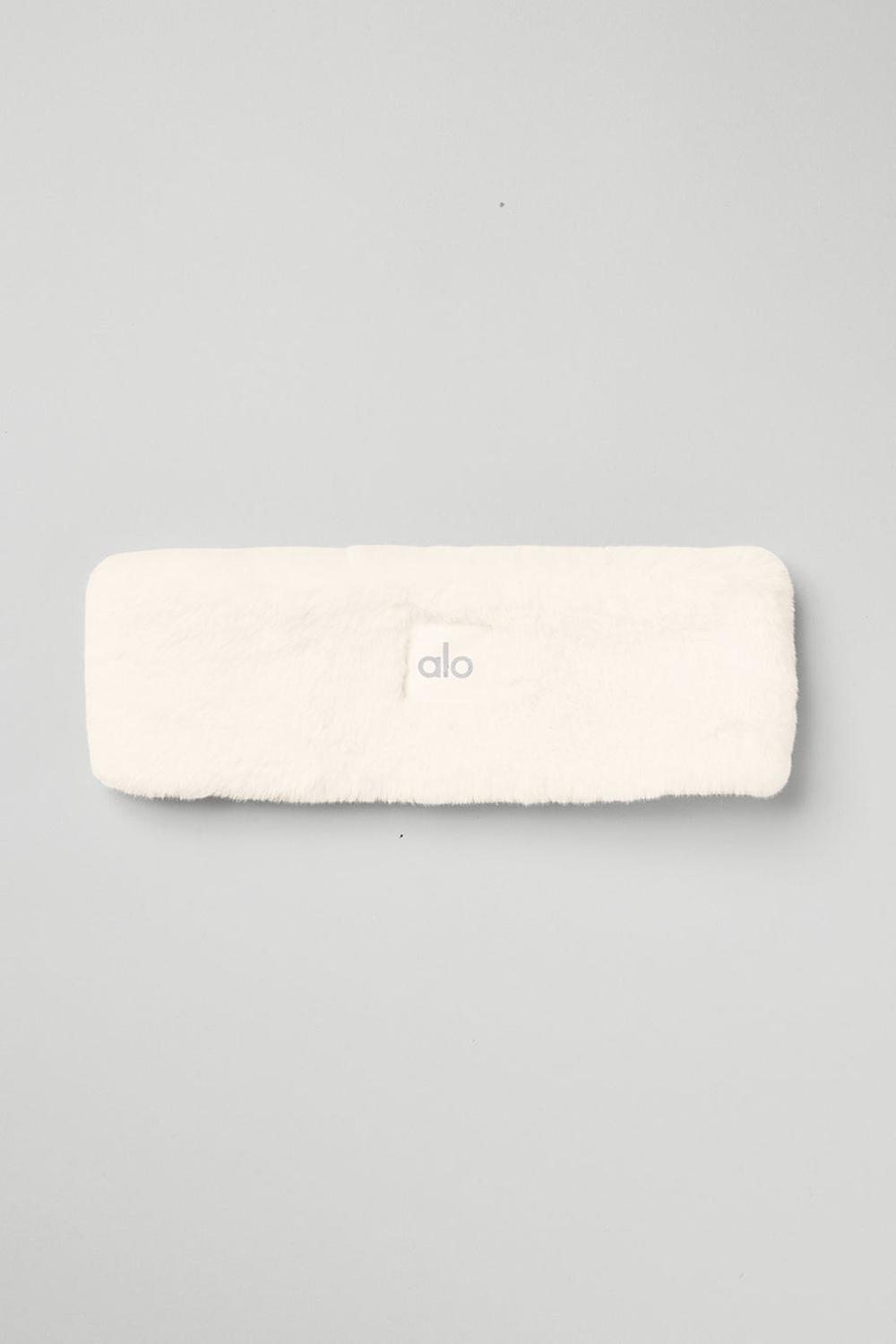 Ivory Women Alo Yoga Faux Fur Ear Warmers Headband | Australia  80639-OFTR