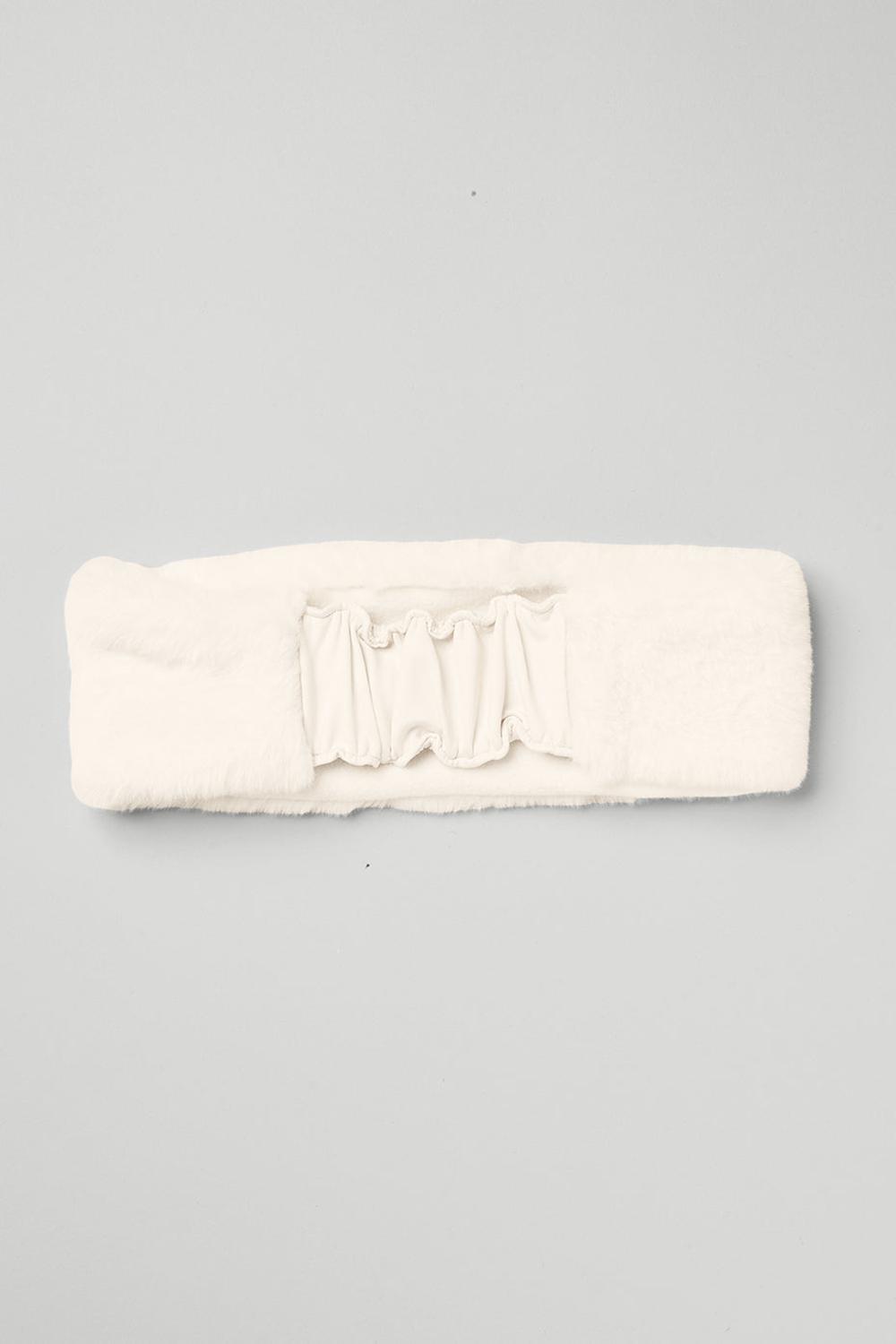 Ivory Women Alo Yoga Faux Fur Ear Warmers Headband | Australia  80639-OFTR