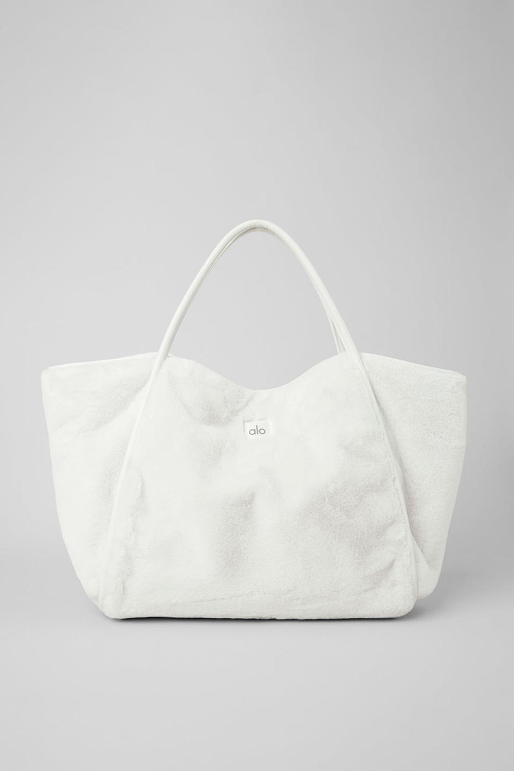 Ivory Women Alo Yoga Faux Fur Tote Bag | Australia  79532-NWCQ