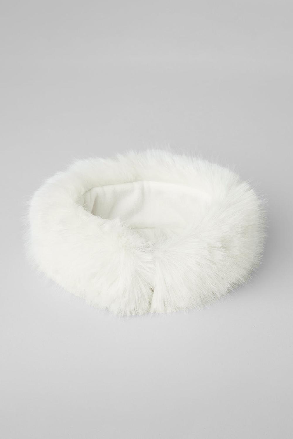 Ivory Women Alo Yoga Faux Fur Wintersun Headband | Australia  71263-SPBJ