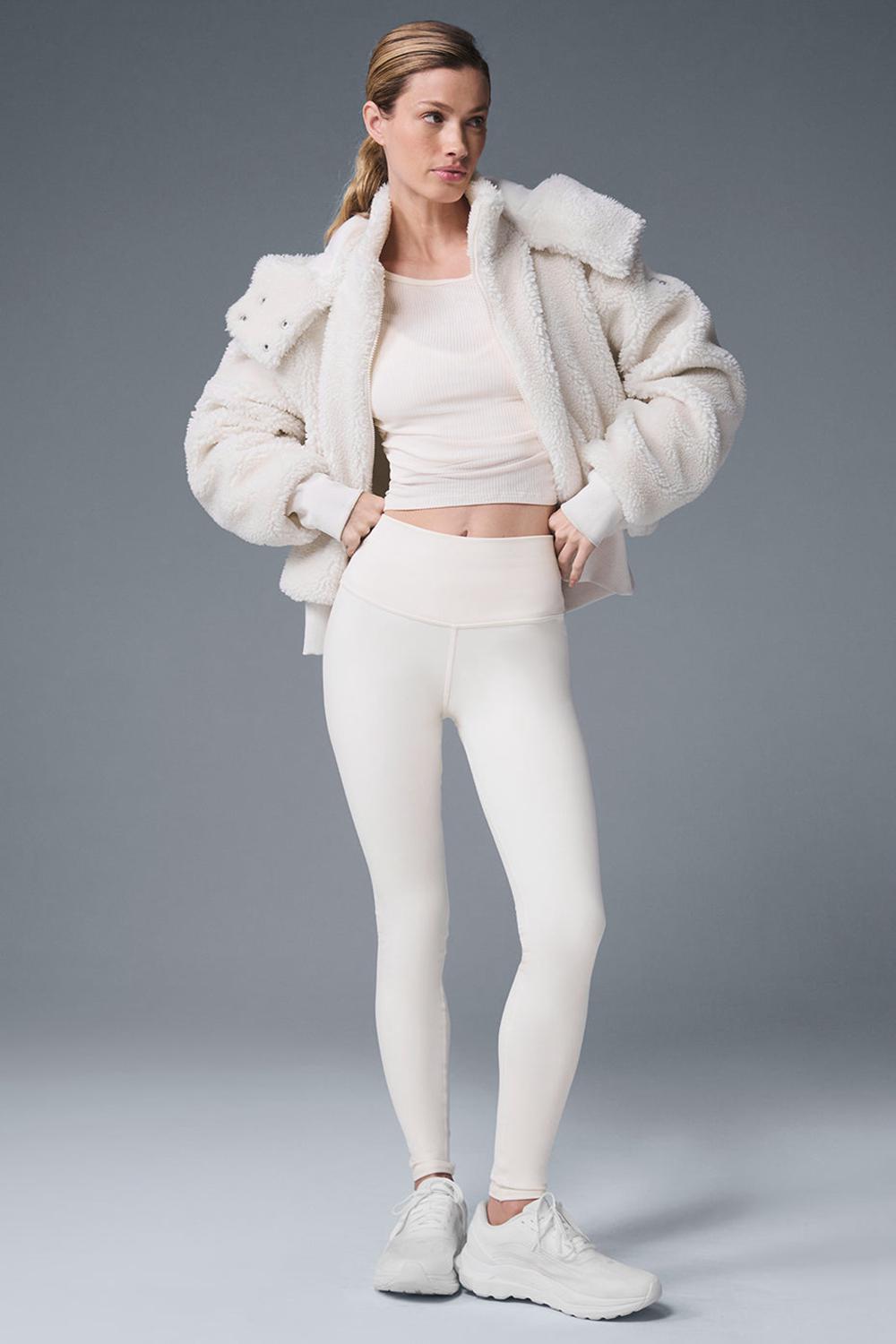 Ivory Women Alo Yoga Foxy Sherpa Jacket | Australia  14592-POHL