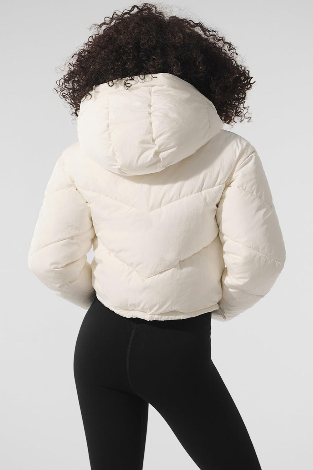 Ivory Women Alo Yoga Glacier Puffer Jacket | Australia  10369-YIBQ