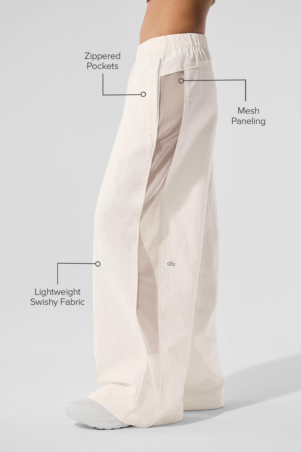 Ivory Women Alo Yoga High-Waist Origin Wide Leg Track Pant | Australia  15609-FGUN