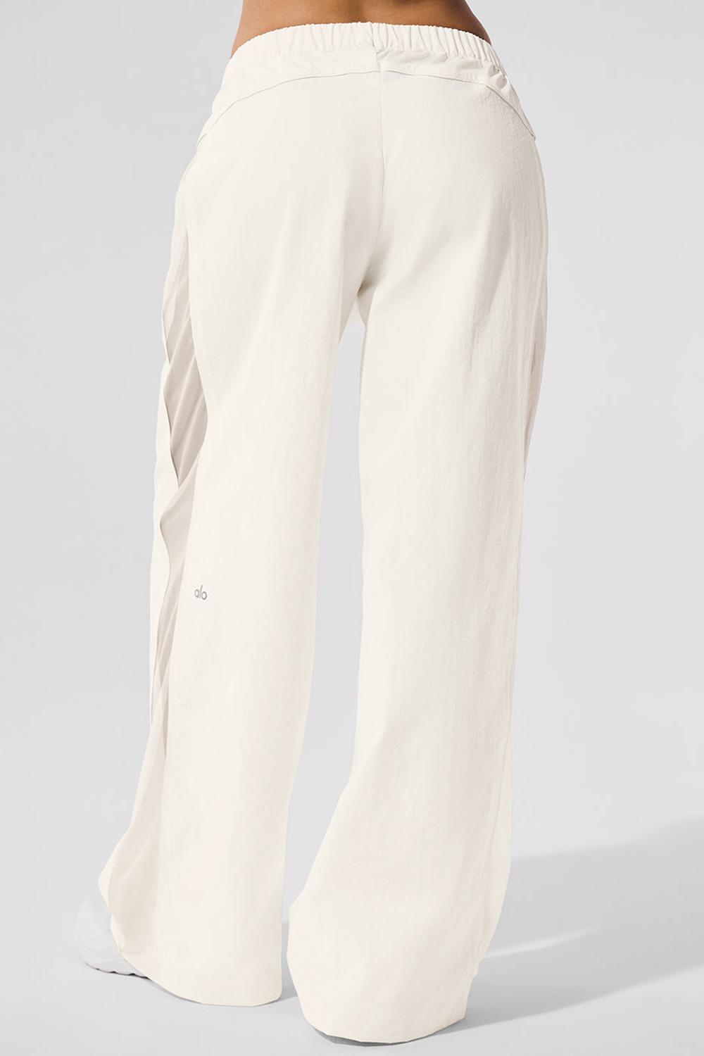 Ivory Women Alo Yoga High-Waist Origin Wide Leg Track Pant | Australia  15609-FGUN