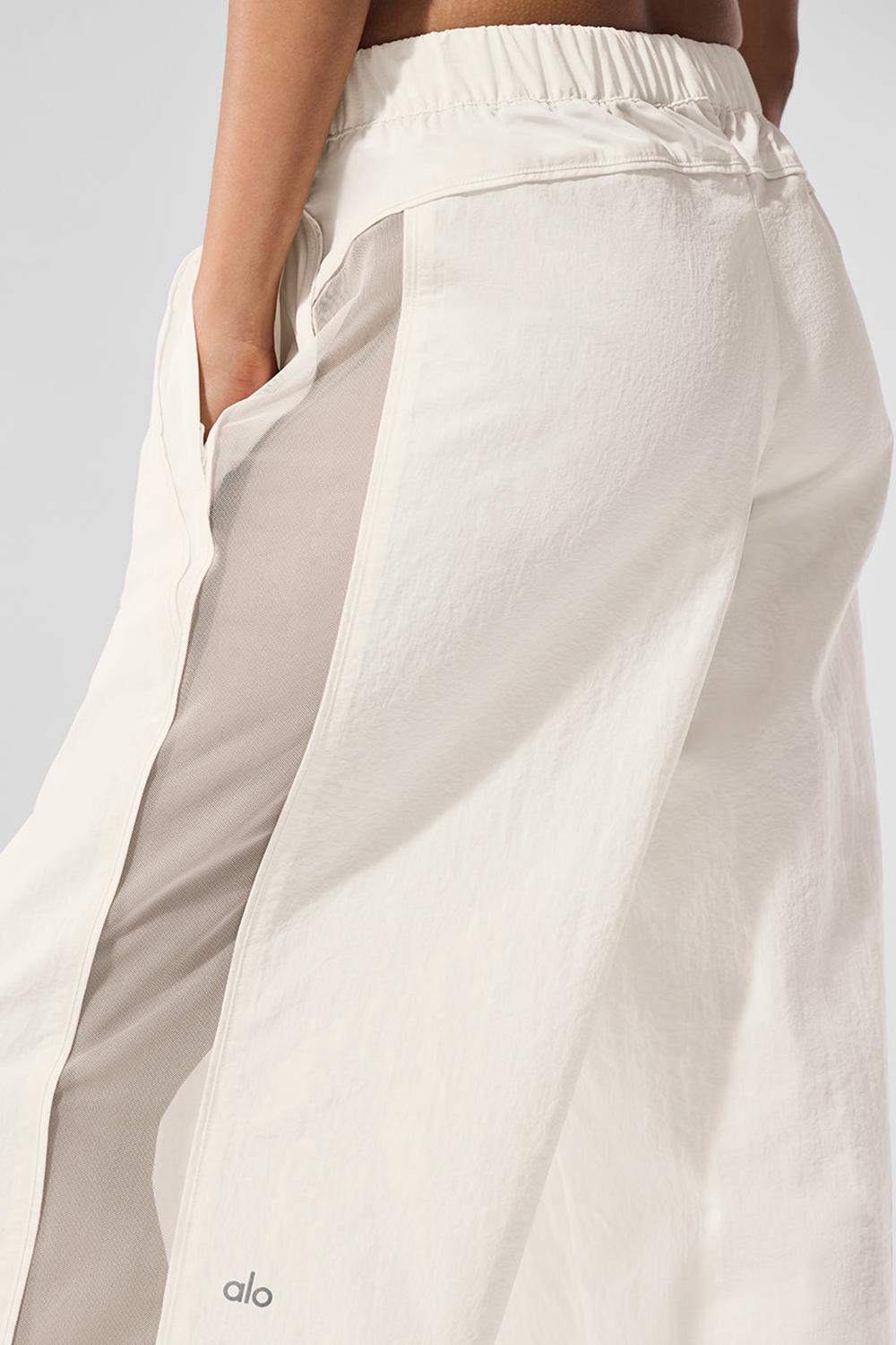 Ivory Women Alo Yoga High-Waist Origin Wide Leg Track Pant | Australia  15609-FGUN