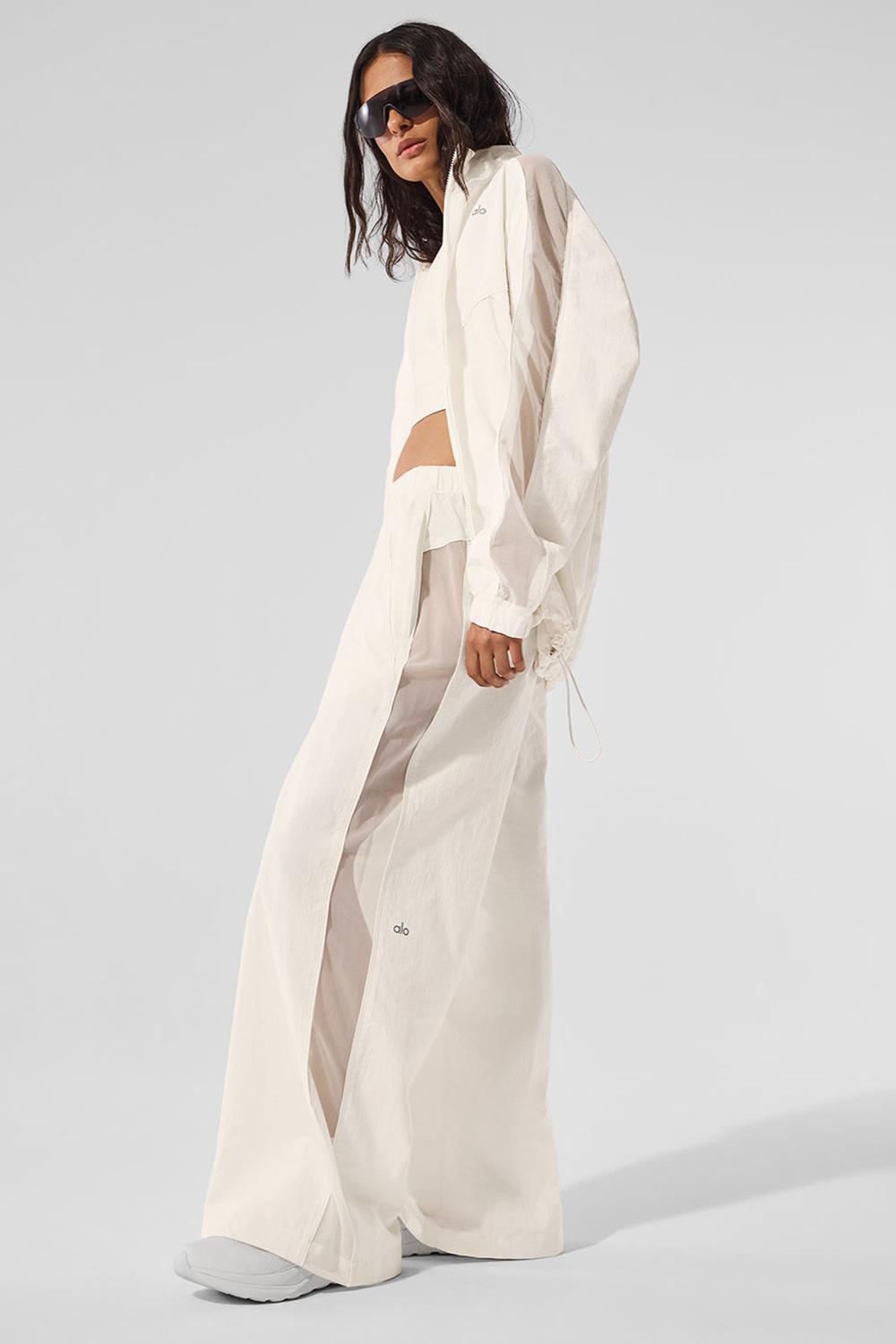 Ivory Women Alo Yoga High-Waist Origin Wide Leg Track Pant | Australia  15609-FGUN