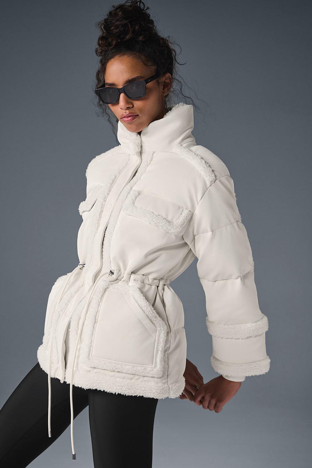 Ivory Women Alo Yoga Ice Breaker Jacket | Australia  06974-OTMX