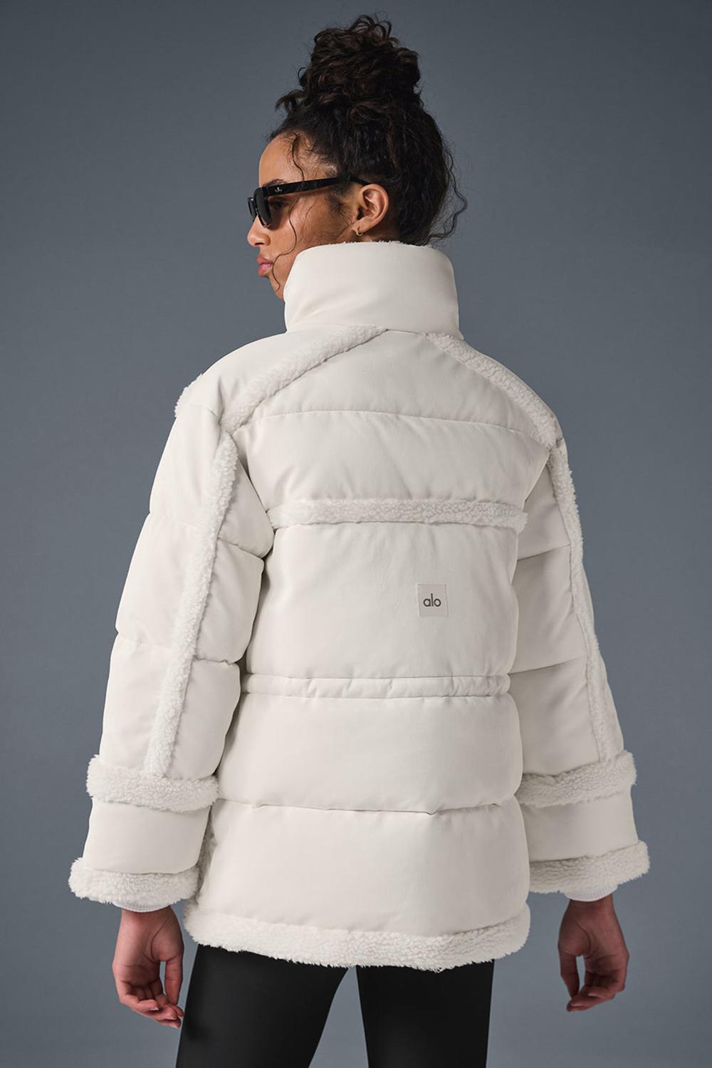 Ivory Women Alo Yoga Ice Breaker Jacket | Australia  06974-OTMX