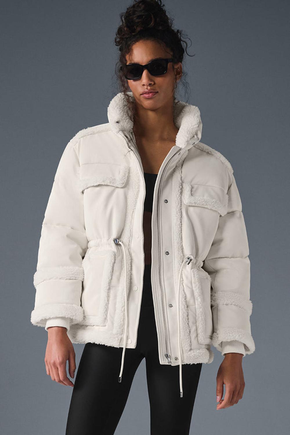 Ivory Women Alo Yoga Ice Breaker Jacket | Australia  06974-OTMX