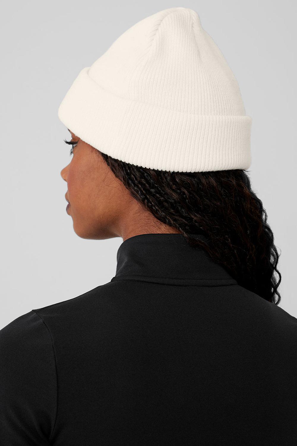 Ivory Women Alo Yoga Notable Beanie | Australia  30568-RVKG