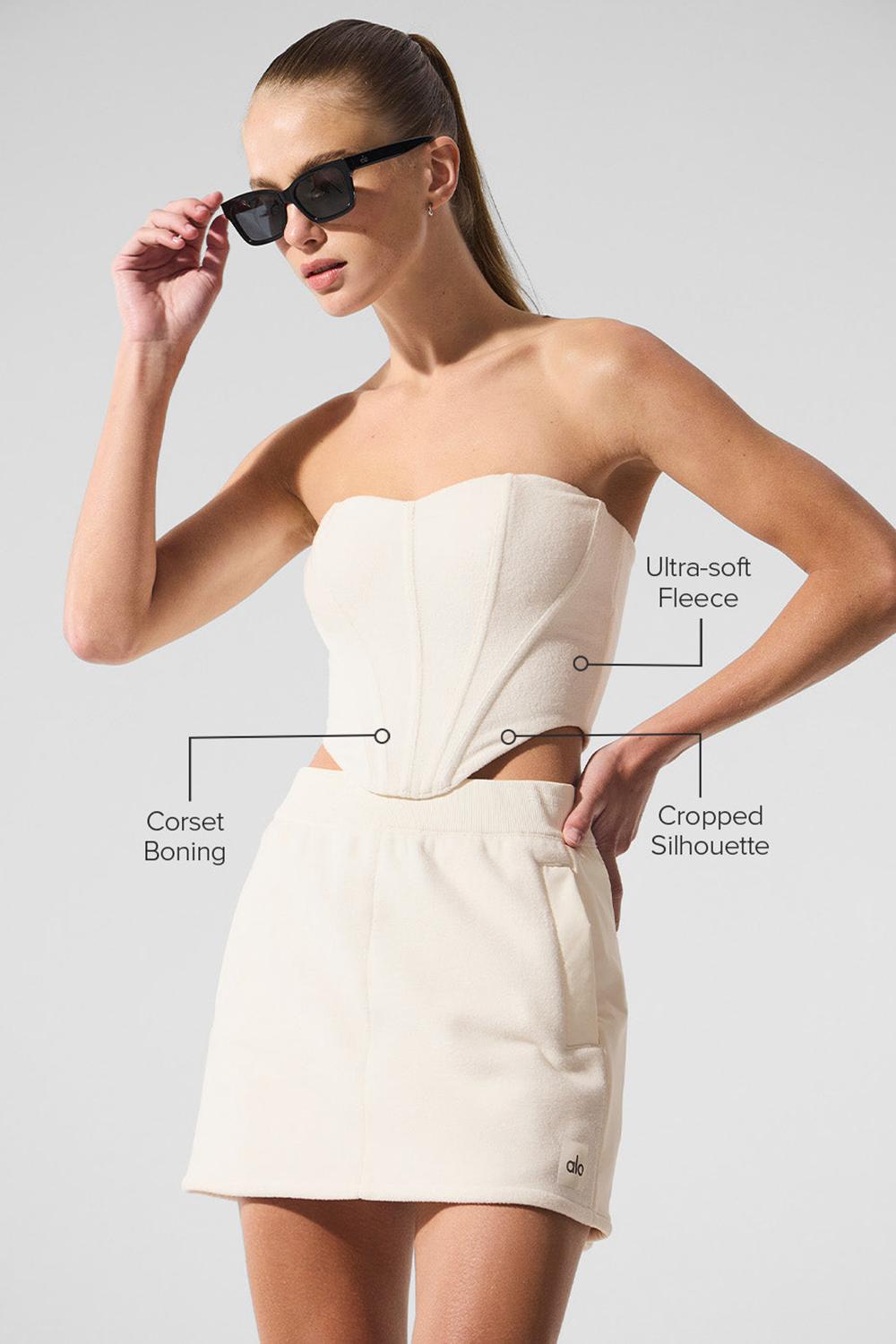 Ivory Women Alo Yoga Polar Fleece Corset Corset | Australia  72361-GHDC