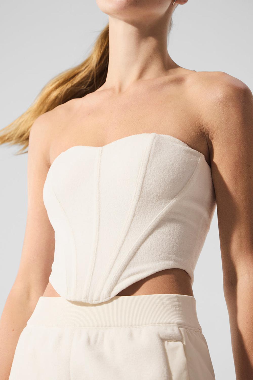 Ivory Women Alo Yoga Polar Fleece Corset Corset | Australia  72361-GHDC