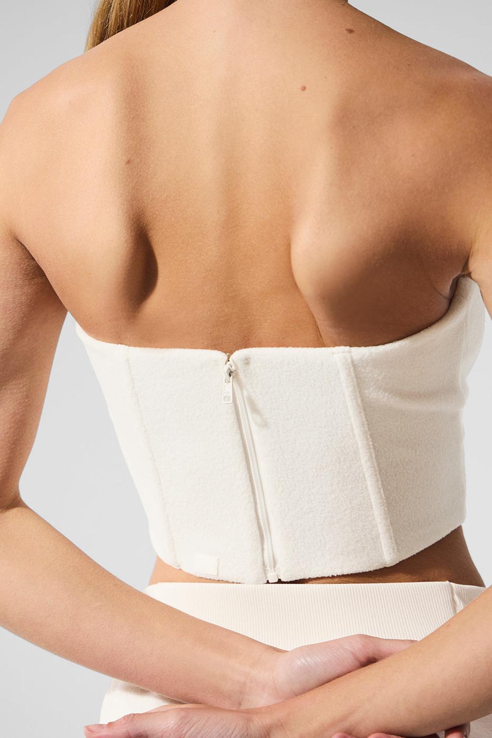 Ivory Women Alo Yoga Polar Fleece Corset Corset | Australia  72361-GHDC
