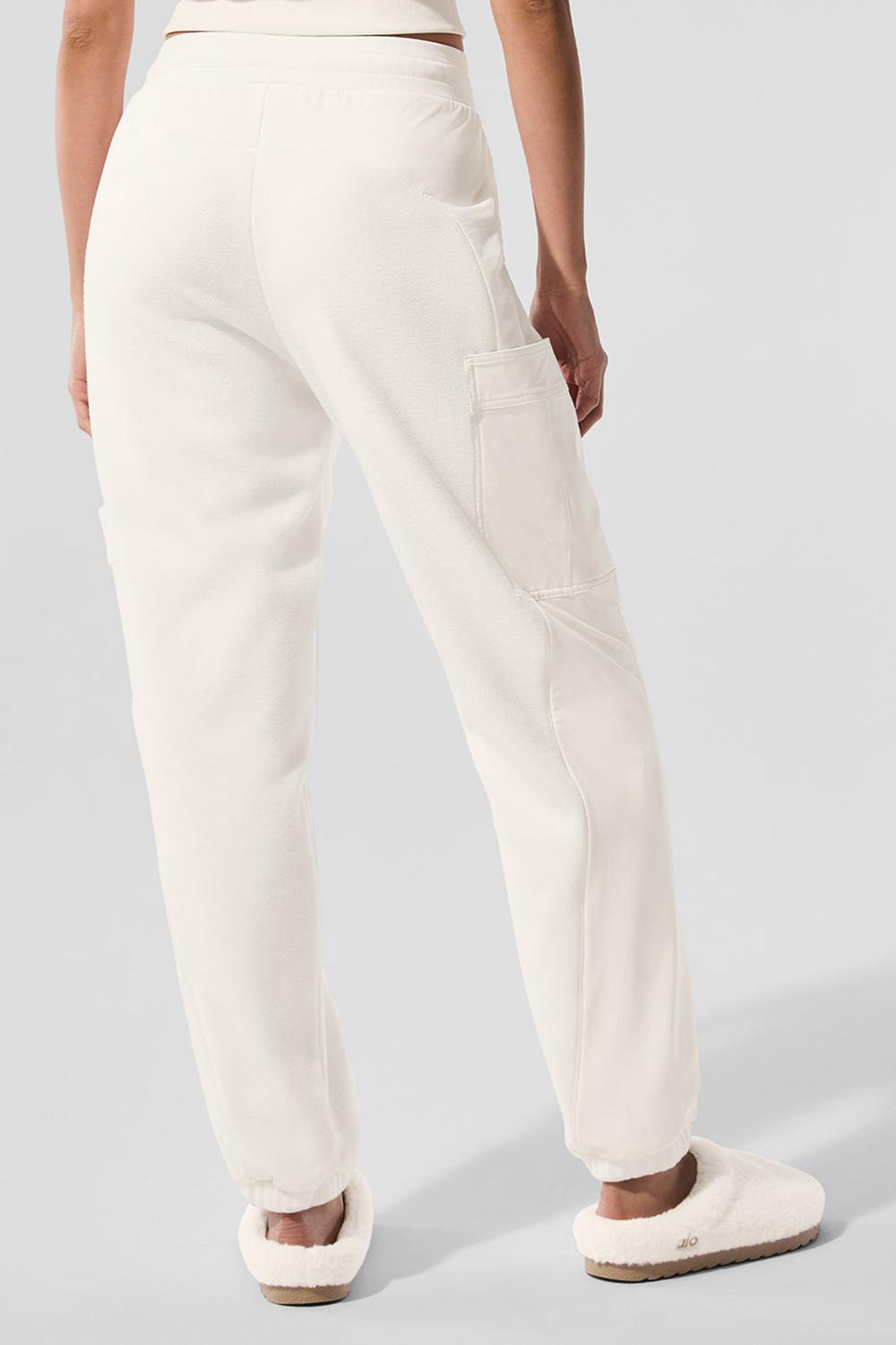 Ivory Women Alo Yoga Polar Fleece Wintry Mix Pant | Australia  71483-PNIC