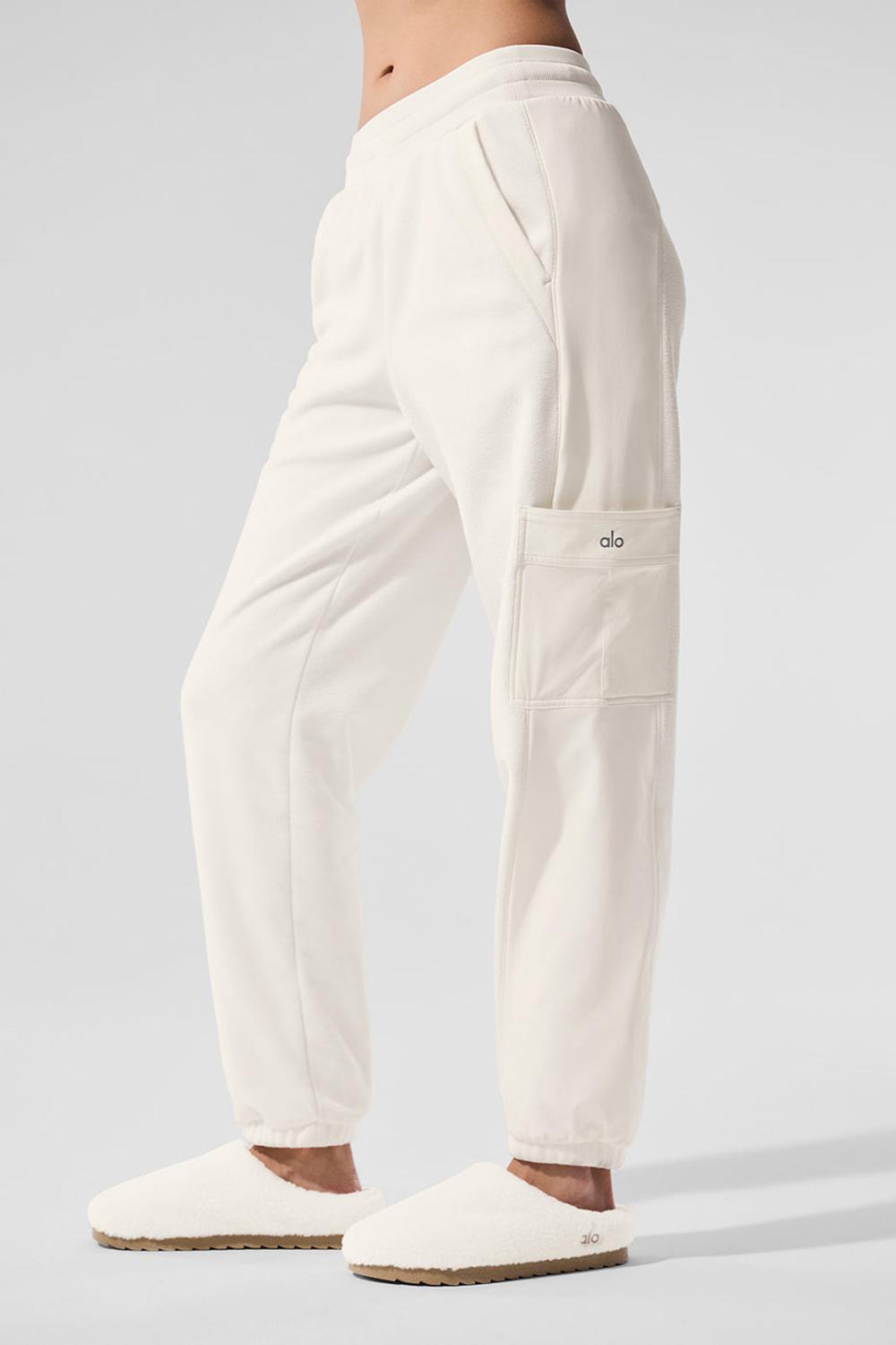 Ivory Women Alo Yoga Polar Fleece Wintry Mix Pant | Australia  71483-PNIC