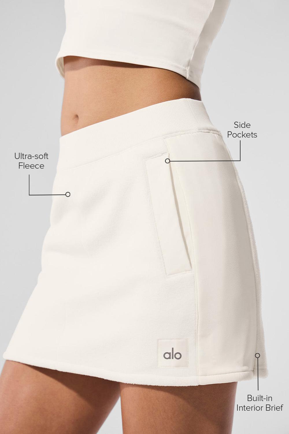 Ivory Women Alo Yoga Polar Fleece Wintry Mix Skirt | Australia  91827-WXJK