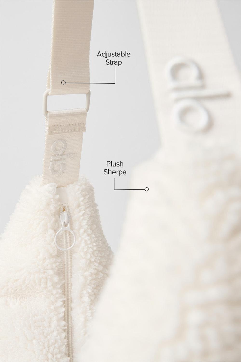 Ivory Women Alo Yoga Sherpa Om The Go Sling Bag | Australia  13498-OICP