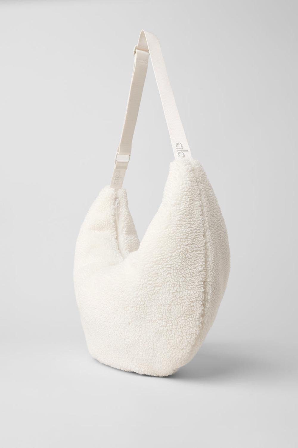 Ivory Women Alo Yoga Sherpa Om The Go Sling Bag | Australia  13498-OICP