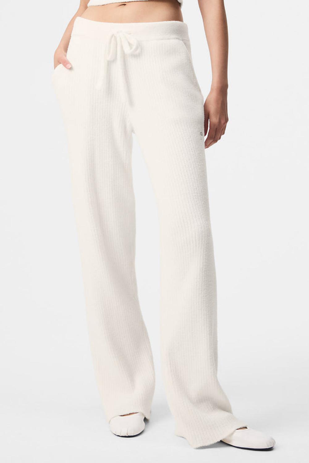 Ivory Women Alo Yoga Snuggle Up Sweater High-Waist Wide Leg Pant | Australia  09261-FVKU
