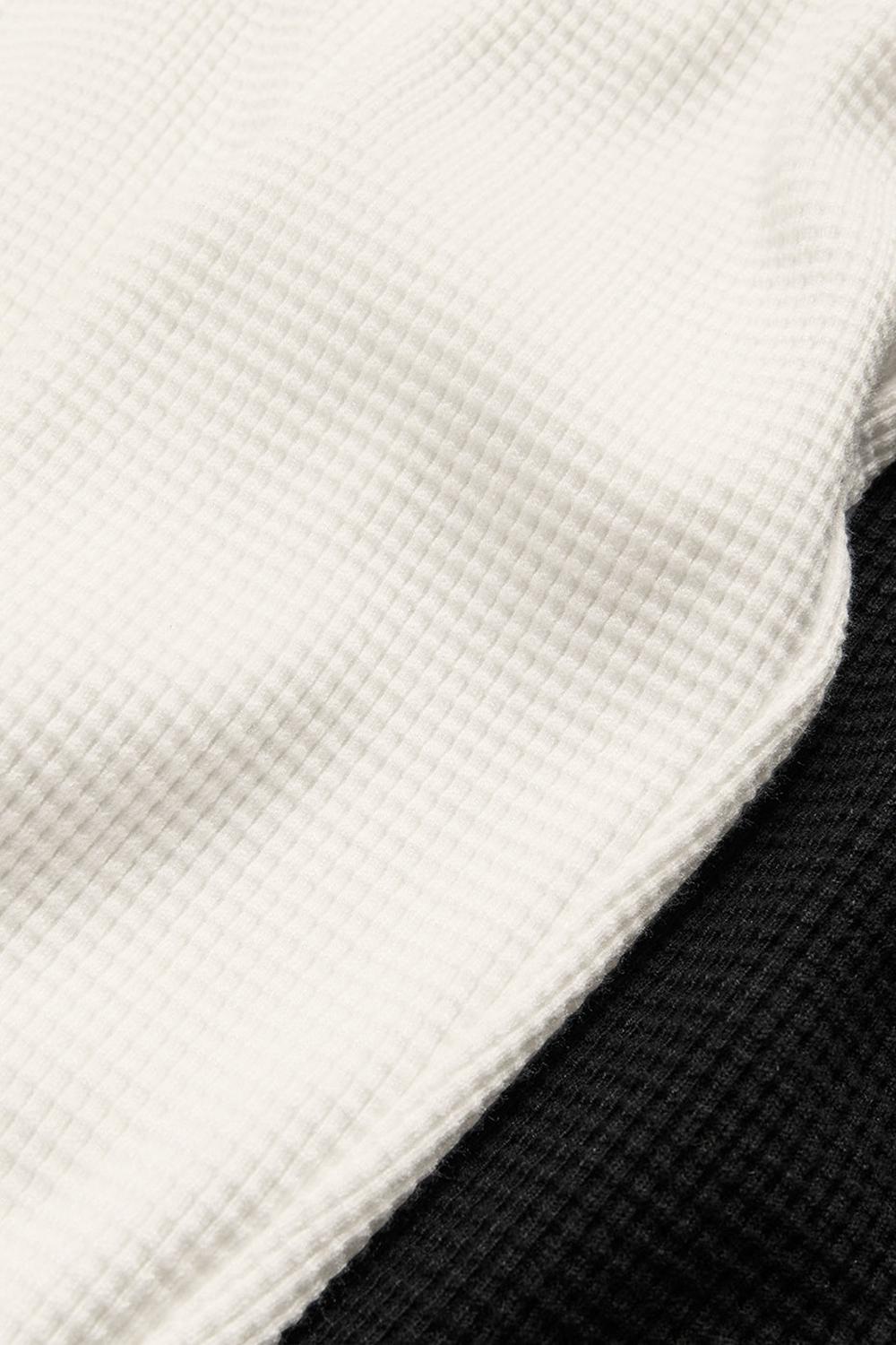 Ivory Women Alo Yoga Waffle Weekend Escape Mock Neck Long Sleeve | Australia  25470-DBEC