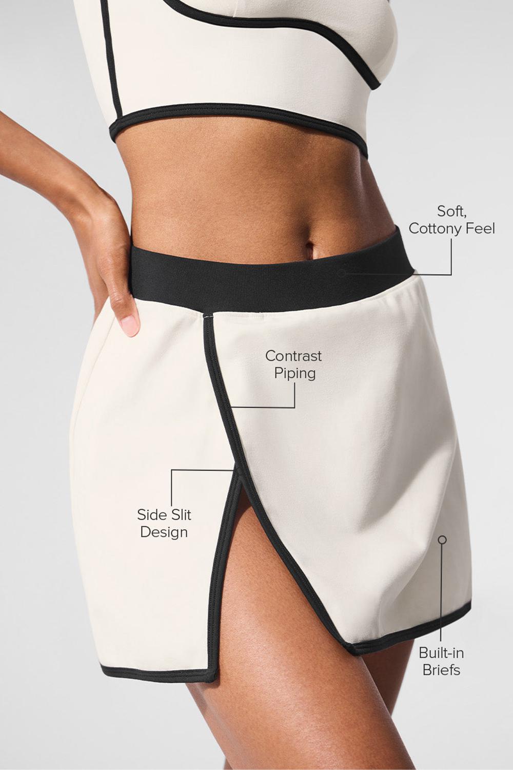 Ivory / Black Women Alo Yoga Airbrush Streamlined Skirt | Australia  53928-SRNC