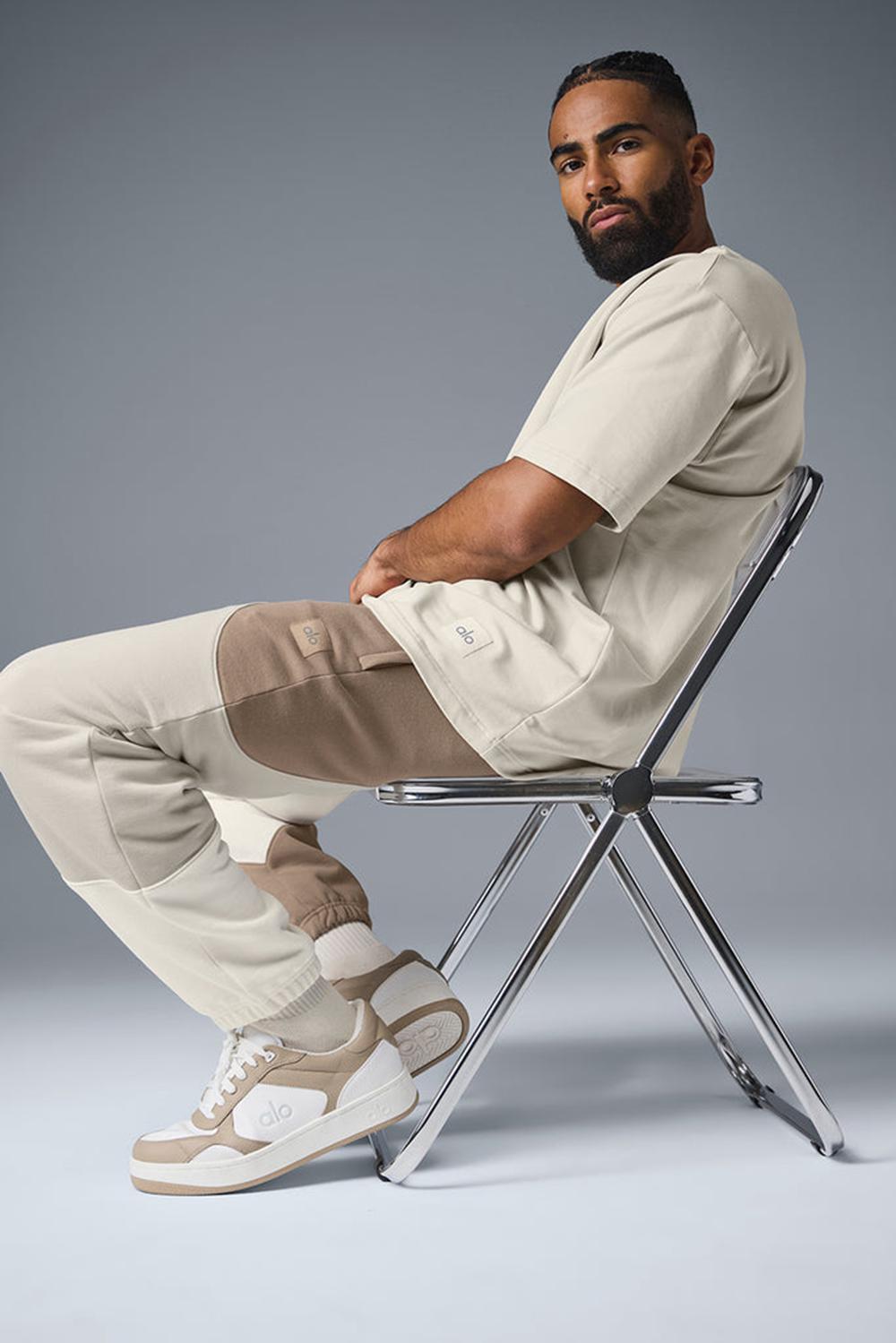 Ivory / Bone / Gravel Men Alo Yoga Make Waves Sweatpant | Australia  74596-DMSF