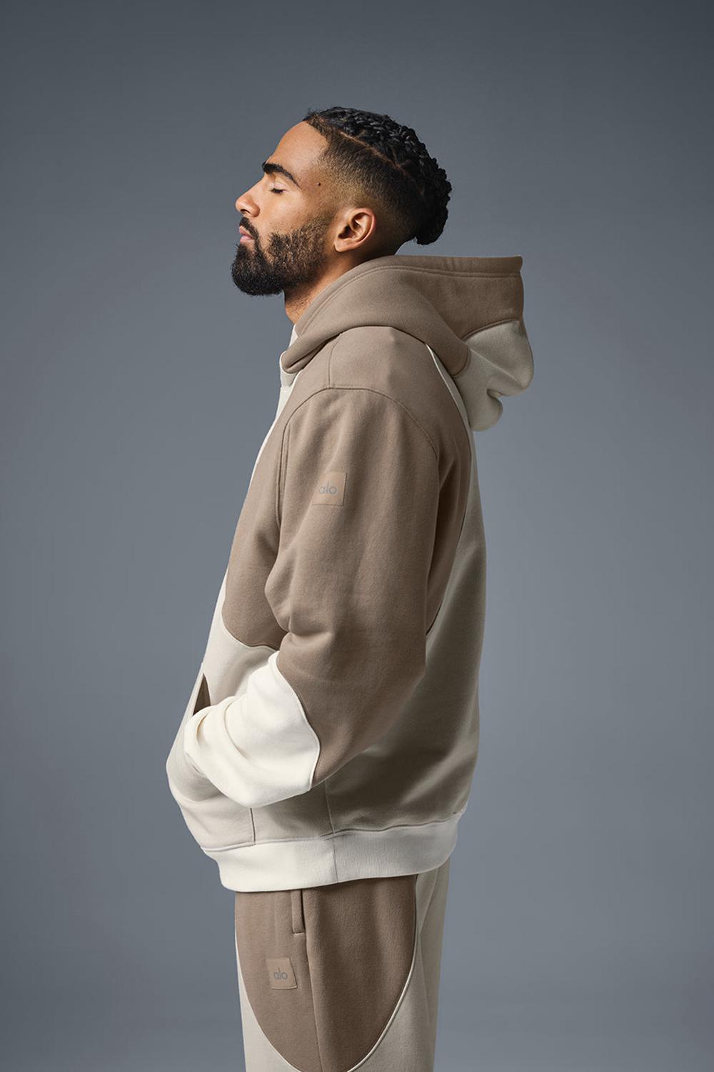 Ivory / Bone / Gravel Men Alo Yoga Make Waves Hoodie | Australia  50349-OXQR