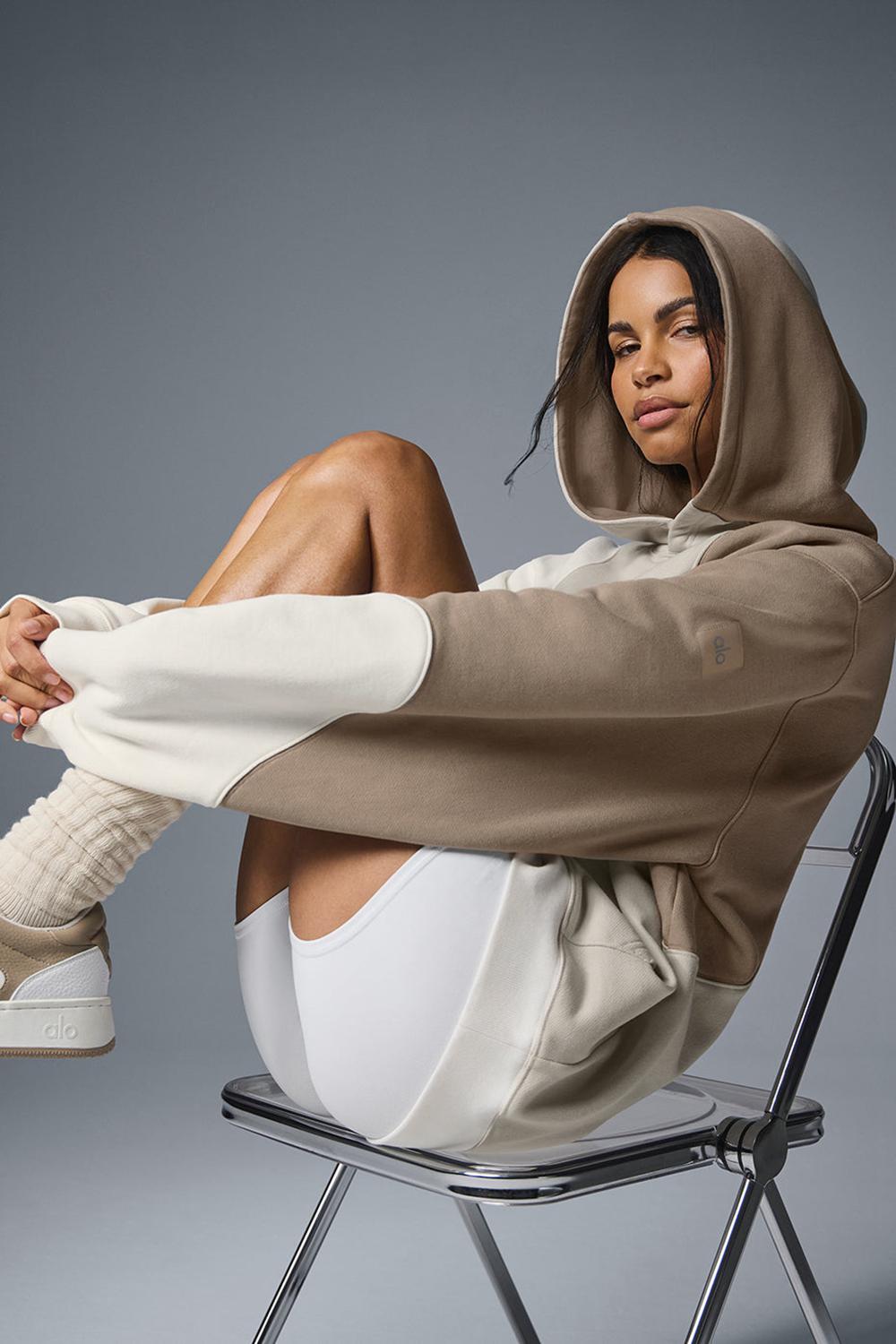 Ivory / Bone / Gravel Women Alo Yoga Make Waves Hoodie | Australia  41786-RJNK