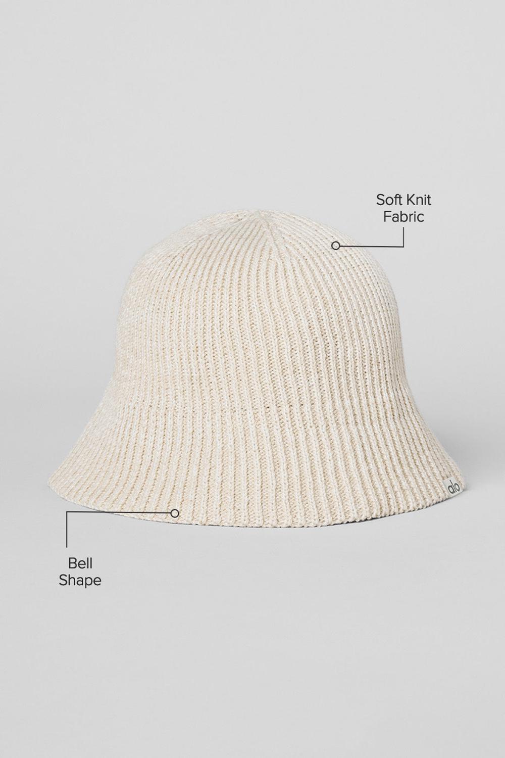 Ivory / Oatmilk Women Alo Yoga Denim Knit Cloche | Australia  92430-JUEM