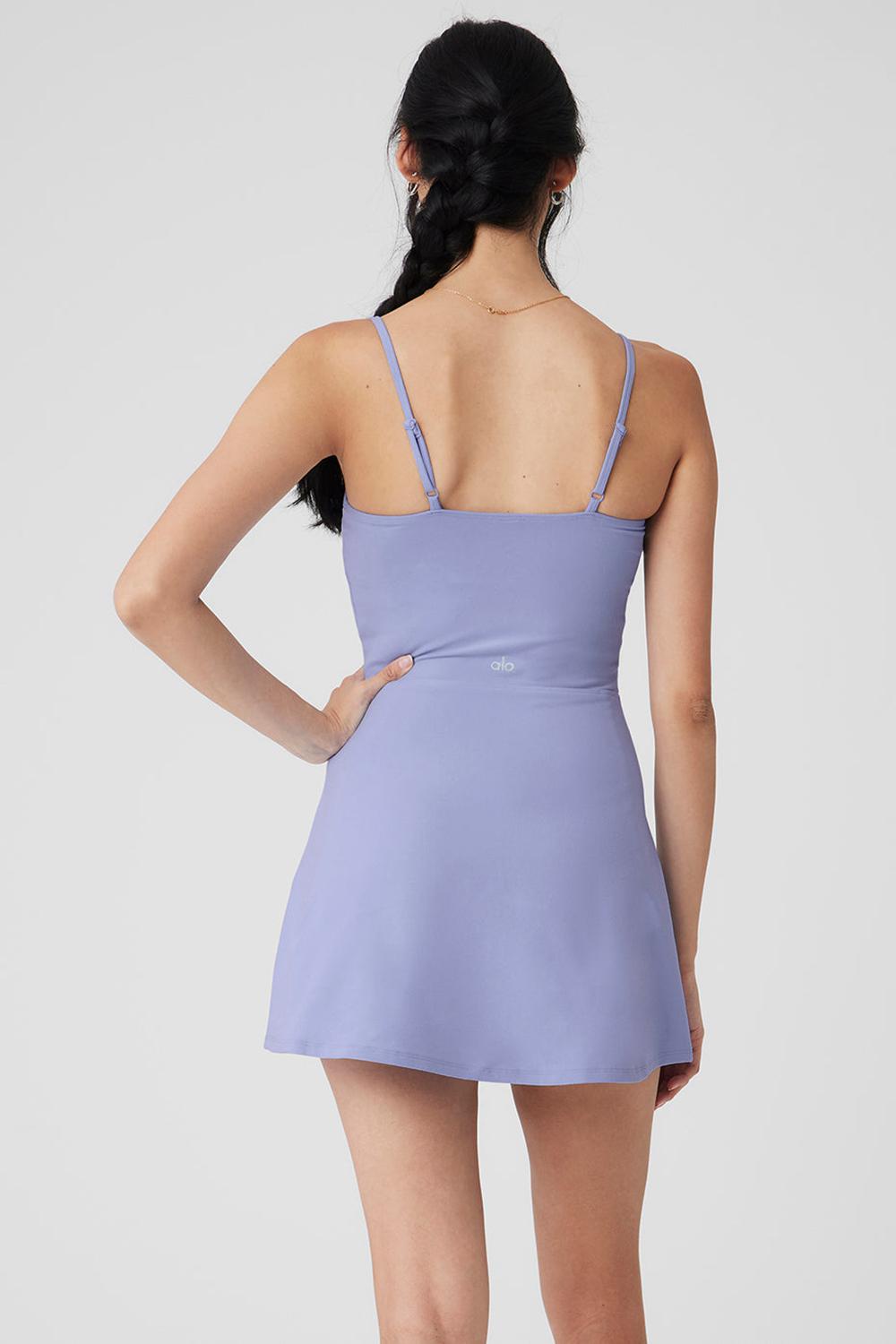 Lilac Blue Women Alo Yoga Alosoft Courtside Tennis Dress | Australia  60975-WOCA
