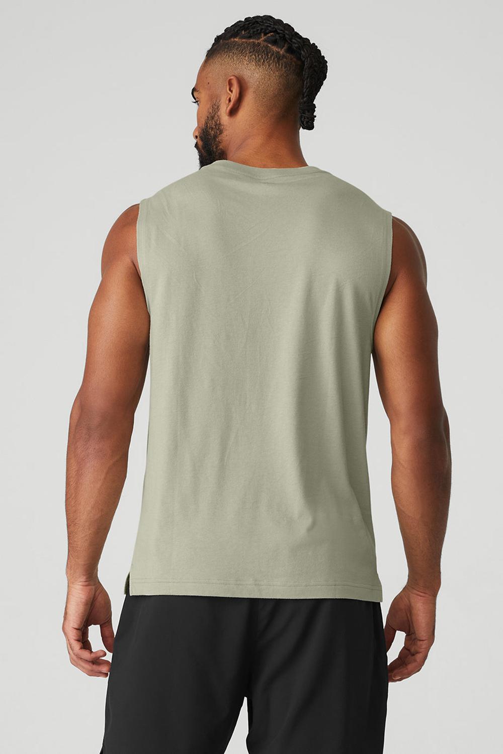 Limestone Men Alo Yoga The Triumph Muscle Tank | Australia  43270-SJZX