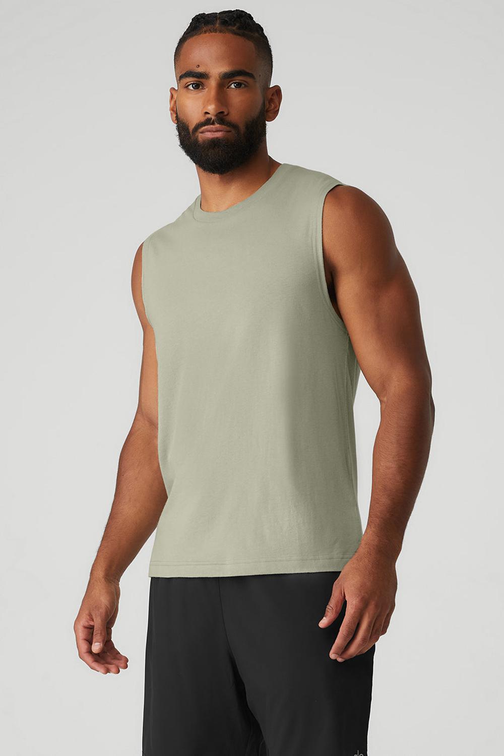Limestone Men Alo Yoga The Triumph Muscle Tank | Australia  43270-SJZX
