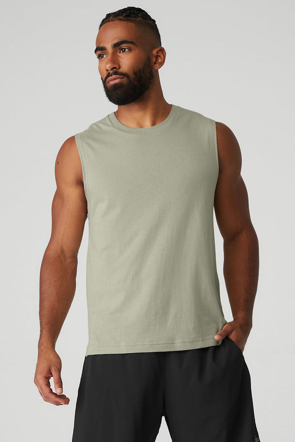 Limestone Men Alo Yoga The Triumph Muscle Tank | Australia  43270-SJZX