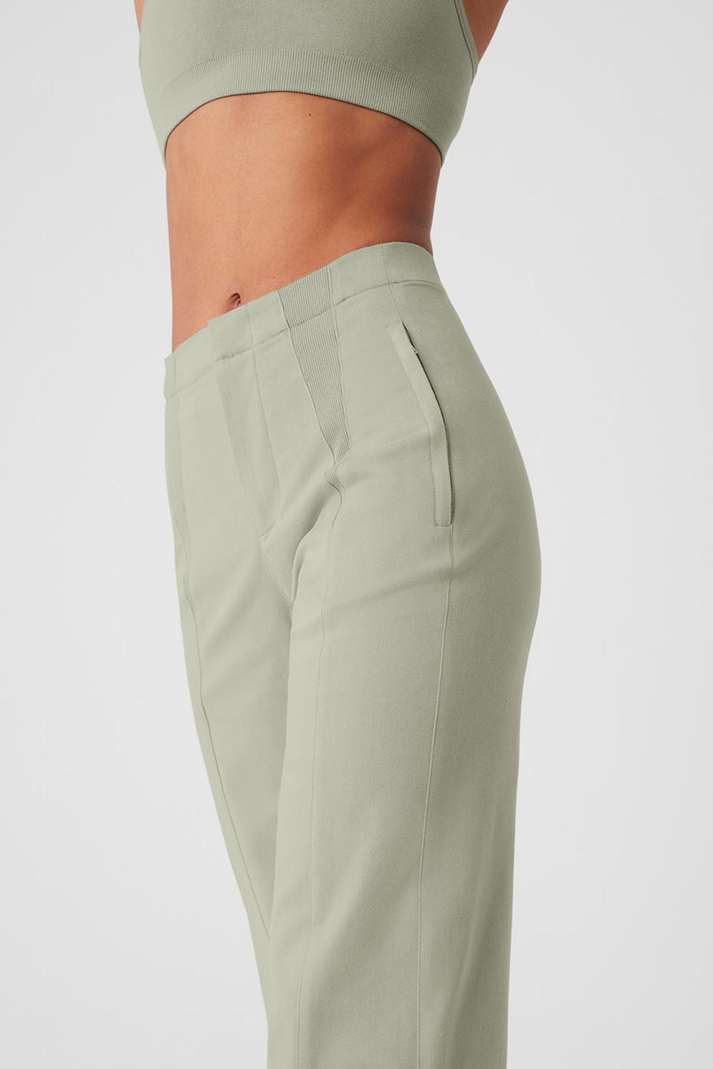 Limestone Women Alo Yoga High-Waist On Point Moto Pant | Australia  58431-CGYF