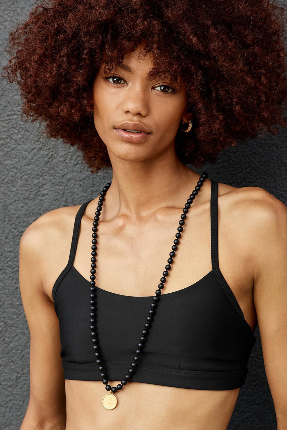 Matte Black Men Alo Yoga Black Onyx Mala Necklace | Australia  47580-XZKV