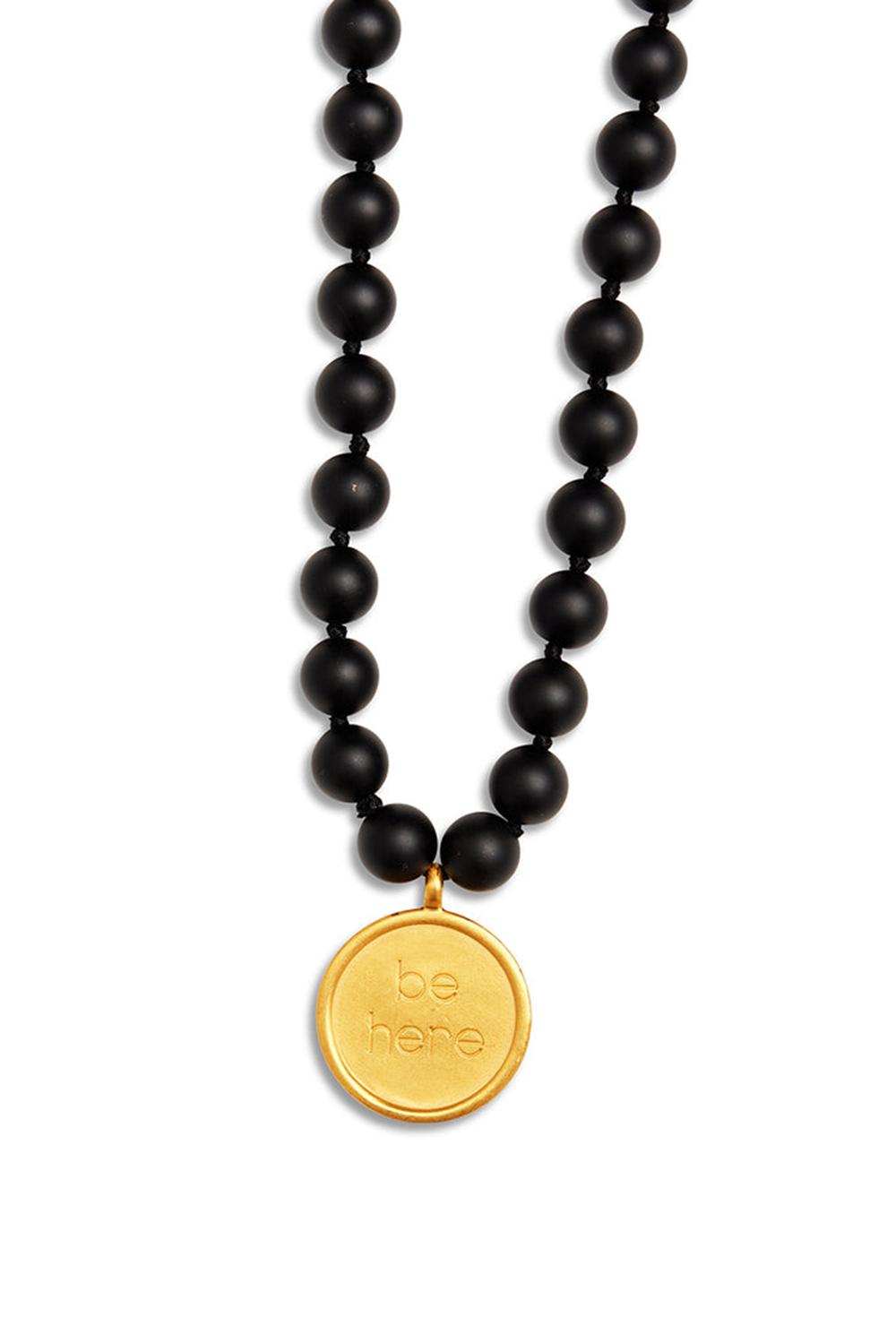 Matte Black Men Alo Yoga Black Onyx Mala Necklace | Australia  47580-XZKV