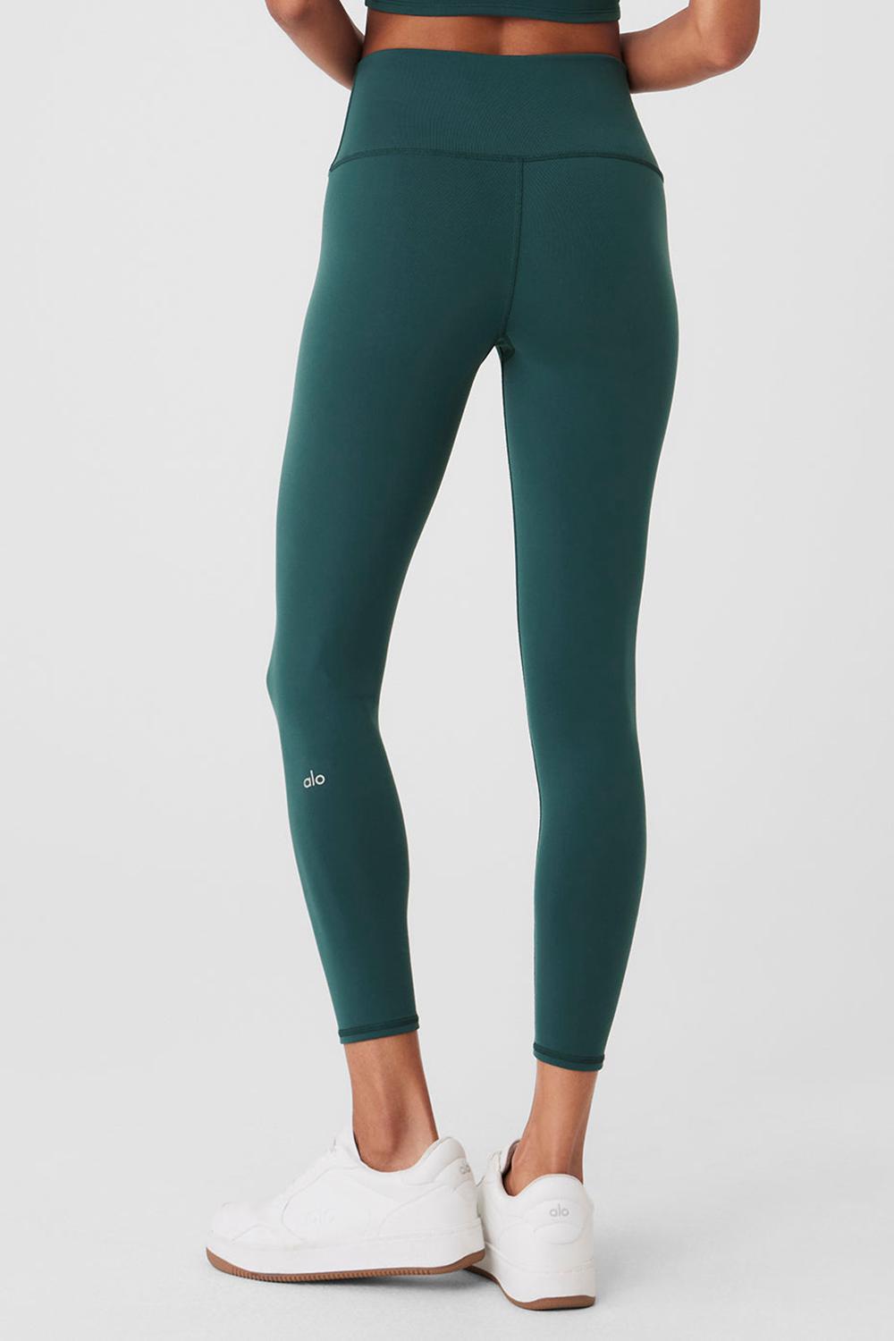 Midnight Green Women Alo Yoga 7/8 High-Waist Airbrush Legging | Australia  35492-HZNE