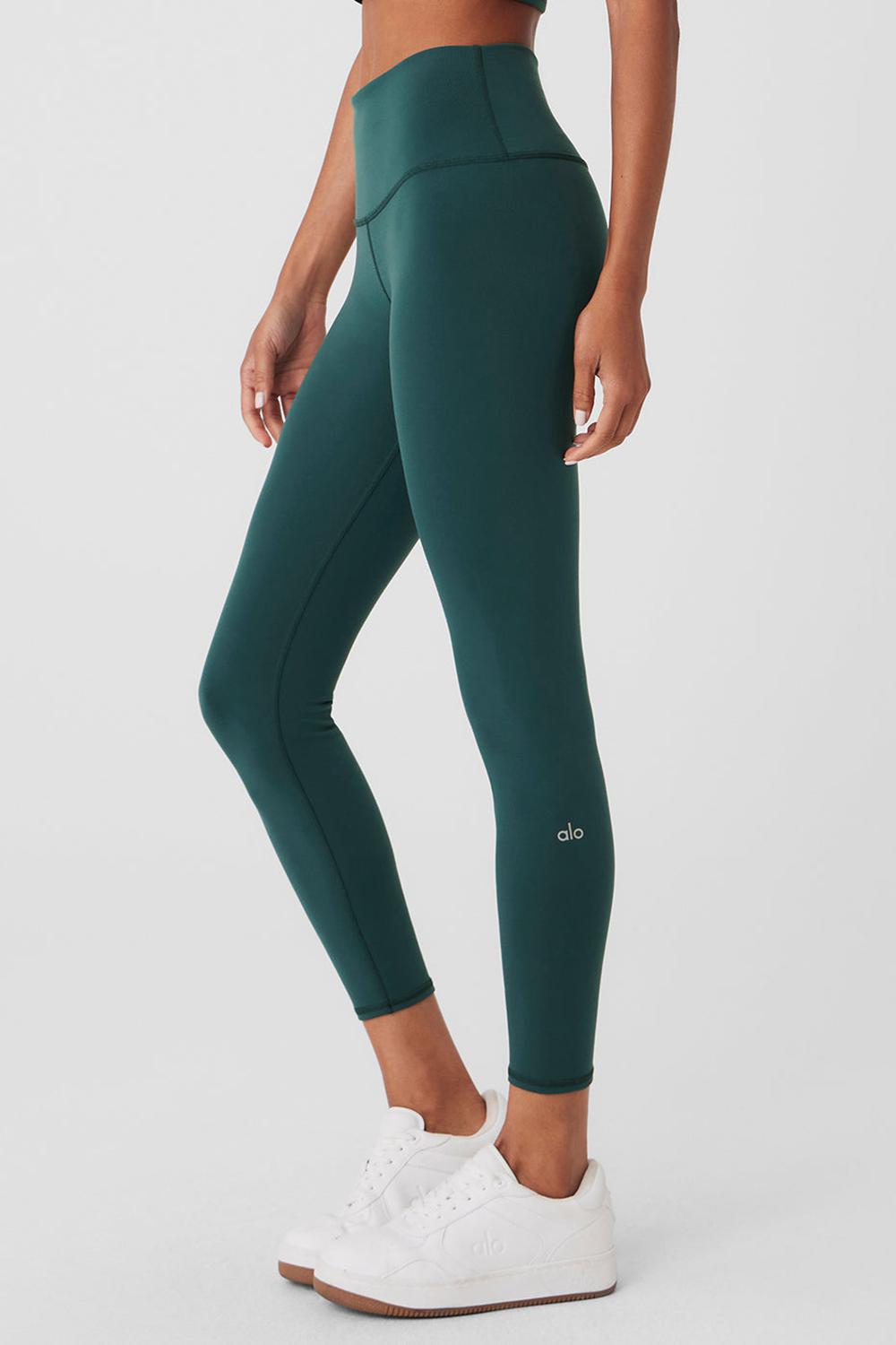 Midnight Green Women Alo Yoga 7/8 High-Waist Airbrush Legging | Australia  35492-HZNE
