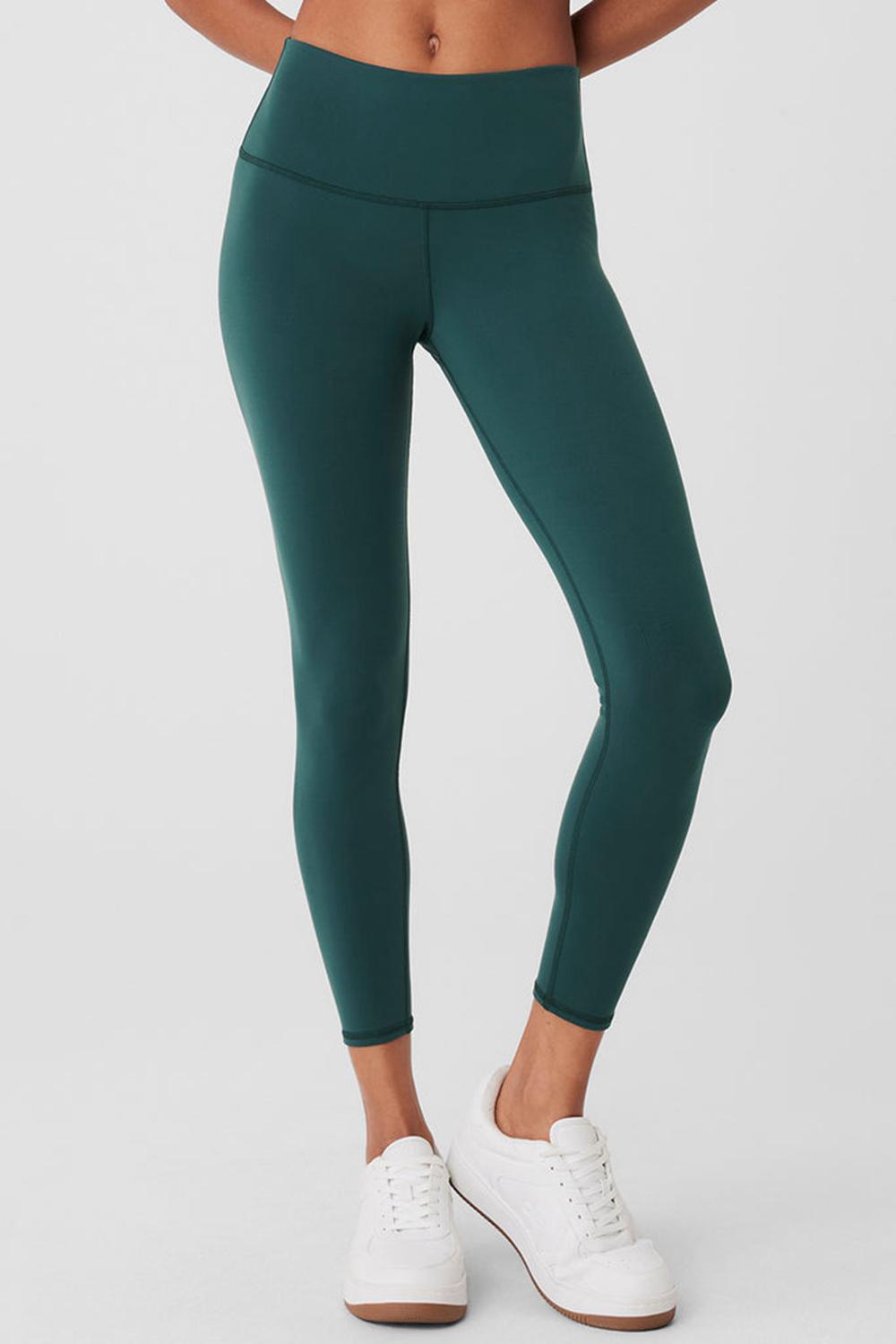 Midnight Green Women Alo Yoga 7/8 High-Waist Airbrush Legging | Australia  35492-HZNE