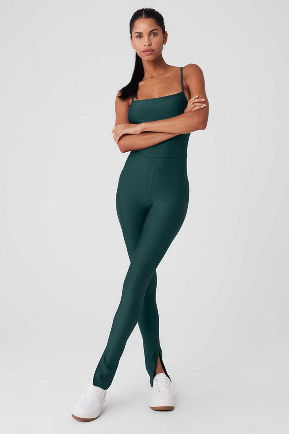 Midnight Green Women Alo Yoga Airlift Disco Daze Onesie | Australia  21809-GSCL