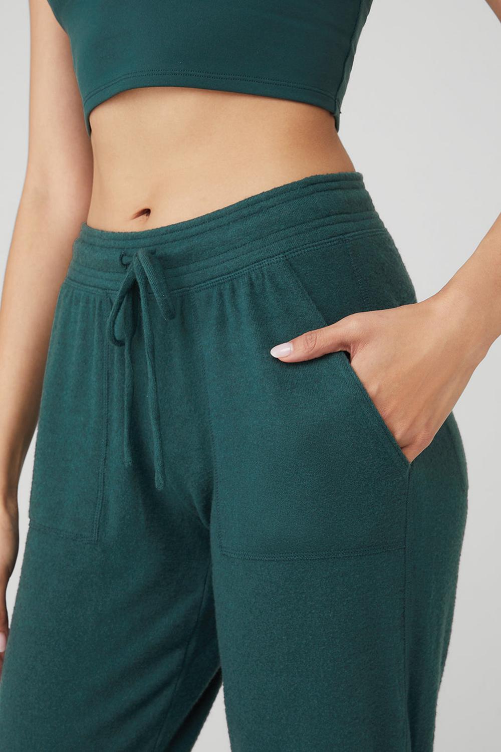 Midnight Green Women Alo Yoga Soho Sweatpant | Australia  98415-SWAQ