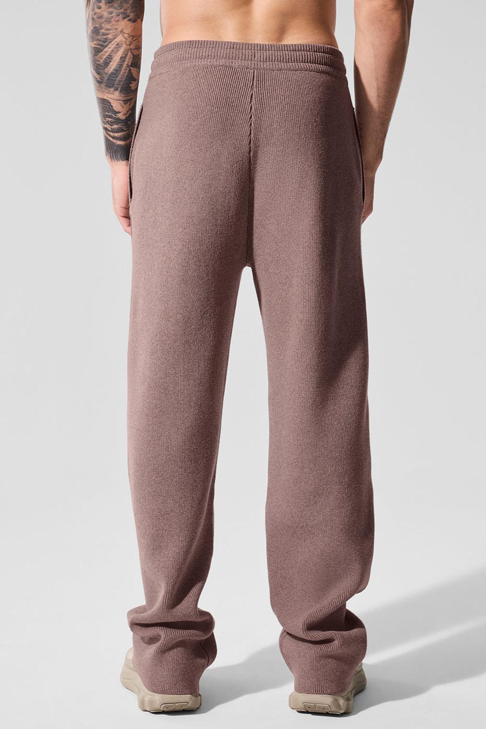 Mushroom Heather Men Alo Yoga Scholar Straight Leg Sweatpant | Australia  48213-NHVC