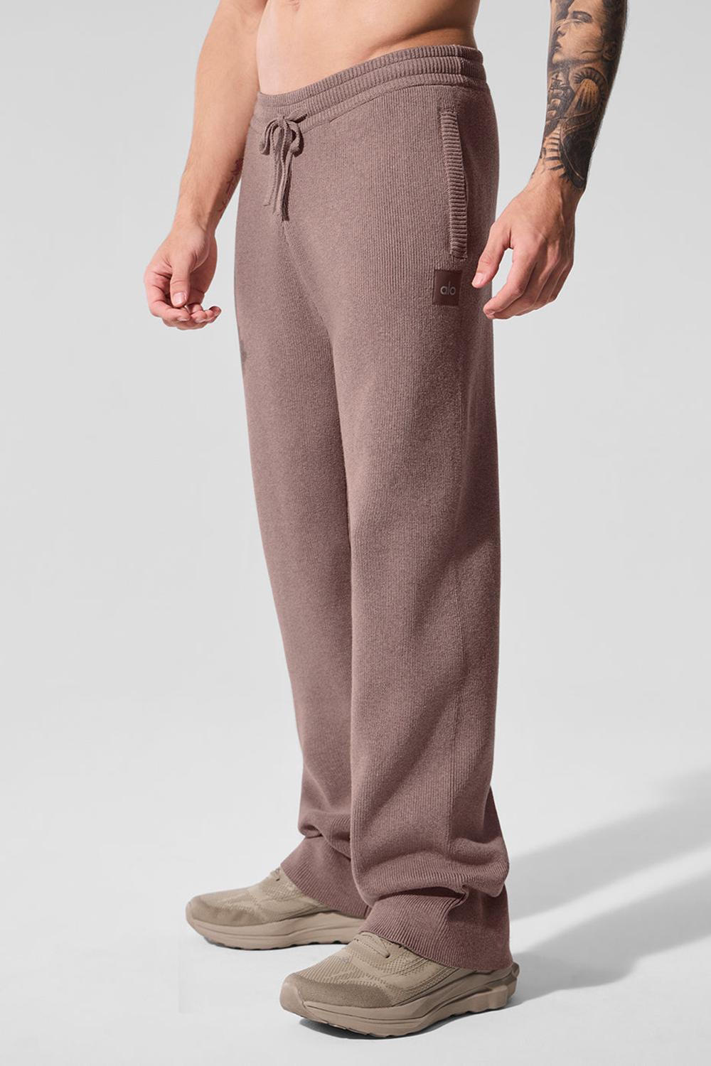 Mushroom Heather Men Alo Yoga Scholar Straight Leg Sweatpant | Australia  48213-NHVC