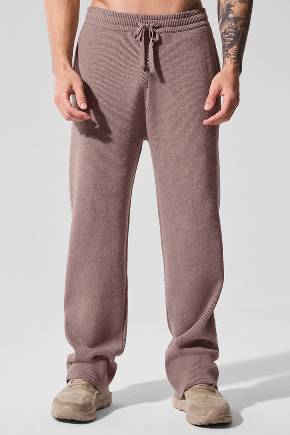Mushroom Heather Men Alo Yoga Scholar Straight Leg Sweatpant | Australia  48213-NHVC